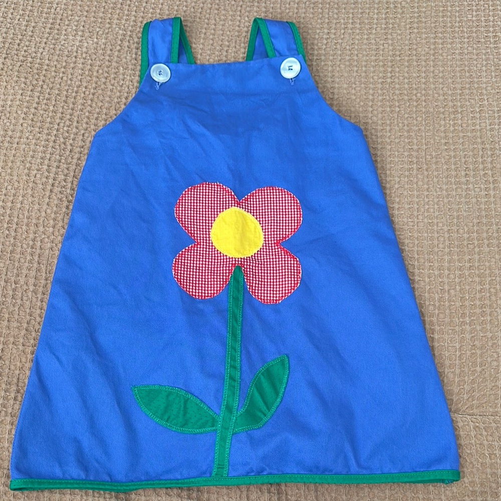 Blue Floral Kids Casual Dress